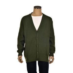 Manrico Cashmere V-Neck Button Up Thick Knit Cardigan